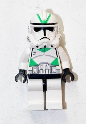LEGO Star Wars Ep 3 Green Clone Trooper - LEGO 2 Star Wars Figure