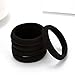 Hair Band Ties for Kids, 100PCS Elastic Cotton Seamless 8MM Thick Hair No-Damage Band Ponytail Holders Scrunchie Perfectly for Girls & Ladies by FIXBODY (Black)