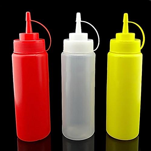ANZYDEAL 1Pc 240ml 8OZ Squeeze Bottle Ketchup Tomato Sauce Mustard Soybean Curry Sauce Vinegar Container Drop Shipping