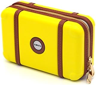 LIIREN Women's Handbag Mini Travel Overnight Cosmetic Bag Makeup Box Evening Clutch Bag Party Bag Wedding Bag Bridal Prom Bag Yellow