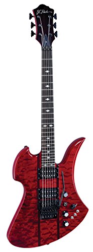 B.C. Rich Mockingbird ST Guitar, Trans Red with Ebony Stringers