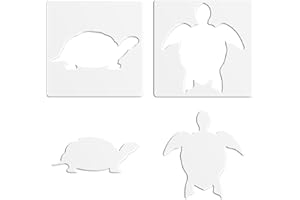 INFUNLY 2pcs Sea Turtle Acrylic Router Templates DIY Charcuterie Board for Woodworking 7.9"x7.9" Jig Woodworking Tracing Stencils Large Charcuterie Board Guide Set Tool for Woodworking Kitchen