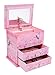 JewelKeeper Music Box with 2 Pullout Drawers, Fairy and Flower Design, Dance of the Sugar Plum Fairy Tune