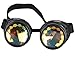 Rainbow Crystal Lenses Steampunk Glasses Chrome Finish Gotchic Welder Goggles