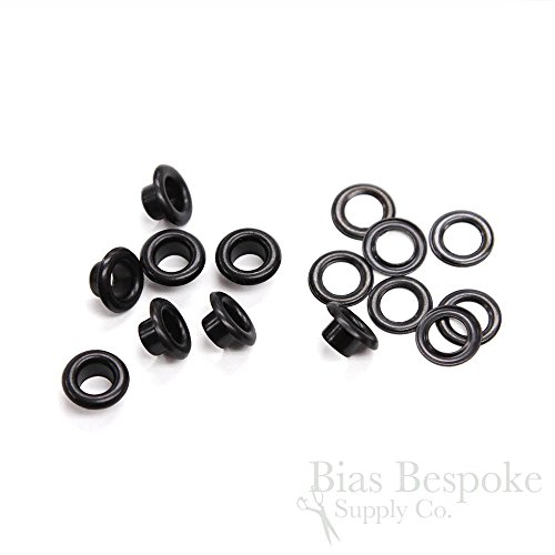 Set of 144, SHAY Size #00 Grommets (9.5mm), Black Plated