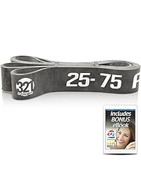 Única banda de resistencia 41" para flexiones asistidas; elige entre 6 niveles de resistencia más libro electrónico de regalo.