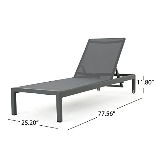 Christopher Knight Home Cape Coral Outdoor Aluminum Chaise Lounges with