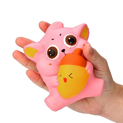 Morecome 10CM Cute Cat Cream Scented Squishy Slow Rising Squeeze Strap Kids Toys Gifts (B) - Thumbnail 2
