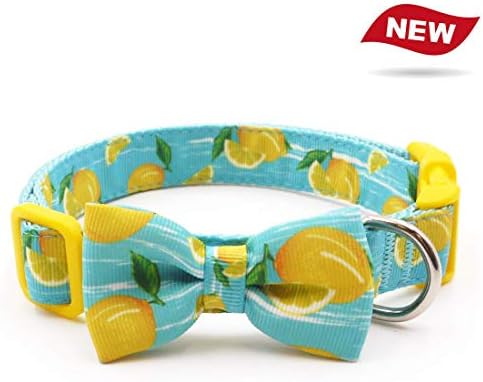 azuza Dog Collar Bow Tie, Soft Adjustable Bow tie Dog Collars for Medium Dogs