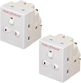 Karrma Ltd 3 Way Extension Plug UK Surge Protection 13A Switched Neon Splitter view 1