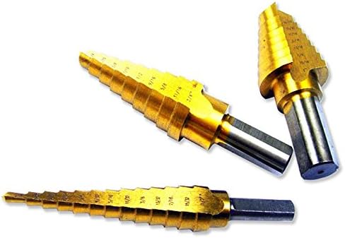 3pc Step Drill Bit Set Unibit Titanium HSS M2 28 Sizes Industrial Reamer 1/8-3/4