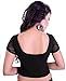 Fressia Fabrics Readymade free Size saree blouse for women party wear choli100_HALF_BlackK Black