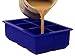 TumTum Big Perfect Cube Maker for Drinks-Silicone Tray + Bonus E-guide-101 Cocktail Classics, Square Ice Mold, Blue
