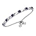 Belinda Jewelz Womens Sterling Silver 6 Sparkling Square Bolo Gemstone Bracelet