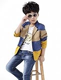 BYCR Boys' Fashion Three Colors Cotton Blazer for Kids Size 4-18 No. 71422192 (150 ( US Size 10 ), blue)