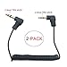 RIIPOO Coiled 3.5mm to 2.5mm Cable - 2-Pack Mini Coiled 3.5mm to 2.5mm Audio Cable, 90 Degree 1/8