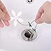 Flower Shape Shower Drain Sink Remover Hair Filter Chain Hook-Catcher Strainer Hair Snare for bathroom, Kitchen, 5-Pack