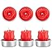 Romantic Rose Tealight Candles,Valentine's Day Party Gifts,6 Pieces Handmade Delicate Succulent Cactus Candles for Party Wedding Spa Home Decoration