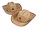 Universal Specialties Kid's Straw Sheriff Cowboy Hat with Star 2 Pack and 2 Bandanas Combo!