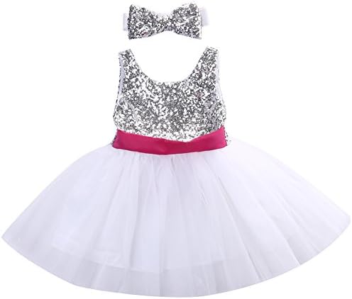 Toddler Kids Newborn Baby Girls Dress Bridesmaid Wedding Party Pageant Dresses (90cm/18-24M)
