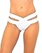 iHeartRaves Strappy Scrunch Back Rave Booty Shorts (Small/Medium, White)