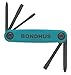 Bondhus 12547 GorillaGrip Utility Fold-up Set, multi, one size
