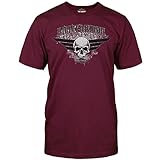 Harley-Davidson Graphic T-Shirt - Ramstein Air Base | Military Skull XL Maroon