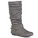 Journee Collection Womens Regular Sized and Wide-Calf Buckle Slouch Mid-Calf Boot