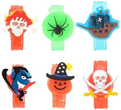 Tery Daily Life Supplies Children's LED Flash Bracelet Light Up Toys Wristband Pirate Spider Halloween Dance Party Supplies