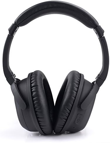 Efor EANC-59 Active Noise Canceling Headphone High Fidelity Wired/ Wireless Bluetooth Over-ear Headset Includes Hard Travel Case (Black)