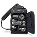USA Gear Camera Sling Backpack Case with Adjustable Padded Dividers , Accessory Pockets , Padded Back Support & Padded Cross Body Strap plus Durable Nylon Exterior , Zippered Side Access & Rain Cover
