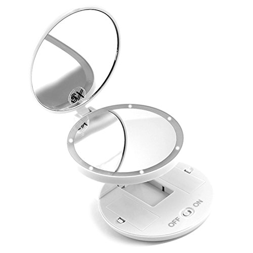 EZGO Lady Beauty Foldable 1X/5X Magnification Portable Makeup Mirror