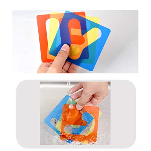 image for Comonc Alphabet Stencils Sets Reusable Plastic Letter Stencils Colorfu
