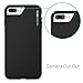iPhone 8 Plus Case/iPhone 7 Plus Case, CaseCrown Lux Glider Case (Matte Black) w/Matte Finish & Felt Interior
