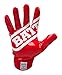 Battle Sports Double Threat Wide Receiver Football Gloves - Adult and Youth Football Gloves - Ultra Stick Gloves - Youth Medium, Red