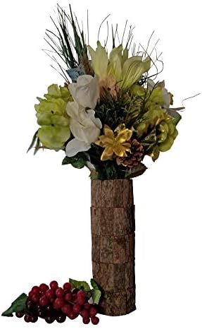 装飾用ハンドメイドインド花瓶 フラワーオーナメント 木製容器 素朴なログ花瓶 フローラルアレンジメント 最高のギフト センターピース 価格交渉ok送料無料 ホームデコ オフィス リビングルーム キッチン ブラウン テーブルに最適 10