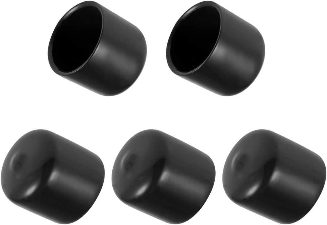 MACHSWON 5pcs Rubber End Caps 22mm ID, Vinyl Round End Cap Cover Screw Thread Protectors Tube Bolt Cap for protection of Screws Tubes Cables Wires, etc — image 1