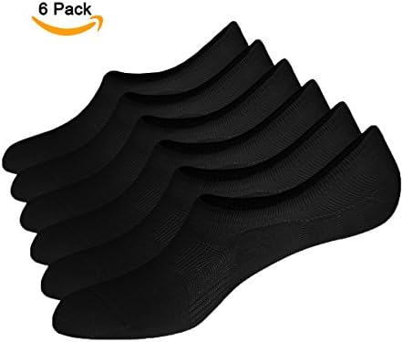 No Show Socks for Men 6 Pack Casual Cotton Thin Low Cut Flat Boat Liners Sneakers Loafers Invisible Sock Non Slip