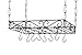 Concept Housewares Rod Iron Pot Rack Rectangular, Black, 24 inch
