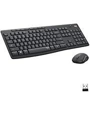 Logitech MK295 Wireless Mouse & Keyboard Combo with SilentTouch Technology, Full Numpad, Advanced Optical Tracking, Lag-Free Wireless, 90% Less Noise - Graphite