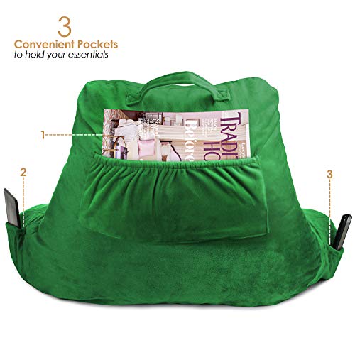 Clara Clark Reading Pillow, Small Bed Rest Pillow with Arms for Kids