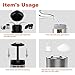Portable Coffee Maker Barsetto Americano Coffee Machine for K-cup and Ground coffee Stainless Steel Coffeemaker with Double Wall Insulate Mug for Travel Picnic Hiking and Camping (Silver)