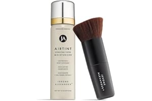 Jerome Alexander MagicMinerals AirTint Tinted Moisturizer AirBrush Spray Light | Tinted Moisturizer Spray with Anti-Aging Ingredients | Warm Medium |2PC