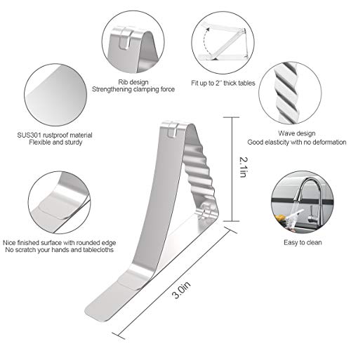 Tablecloth Clips Clamps Outdoor Indoor Stainless Steel Import