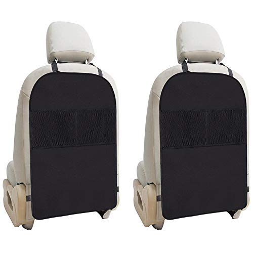 image for XBRN 2 Pack Kick Mat Car Seat Protector and Back Seat Storage Organize