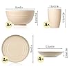 32-Pieces-Wheat-Straw-Dinnerware-Sets-Lightweight-Plates-Bowls-Cups-Dishes-Set-Unbreakable-Tableware-Set-for-Picnic-Party-BBQ-Wedding-Camping-A6 32 Pieces Wheat Straw Dinnerware Sets, Lightweight Plates Bowls Cups Dishes Set, Unbreakable Tableware Set for Picnic Party BBQ Wedding Camping (A6)