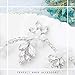 Barogirl Bride Wedding Headband Crystal Flower Headpiece Silver Bridal Hair Accessories for Women