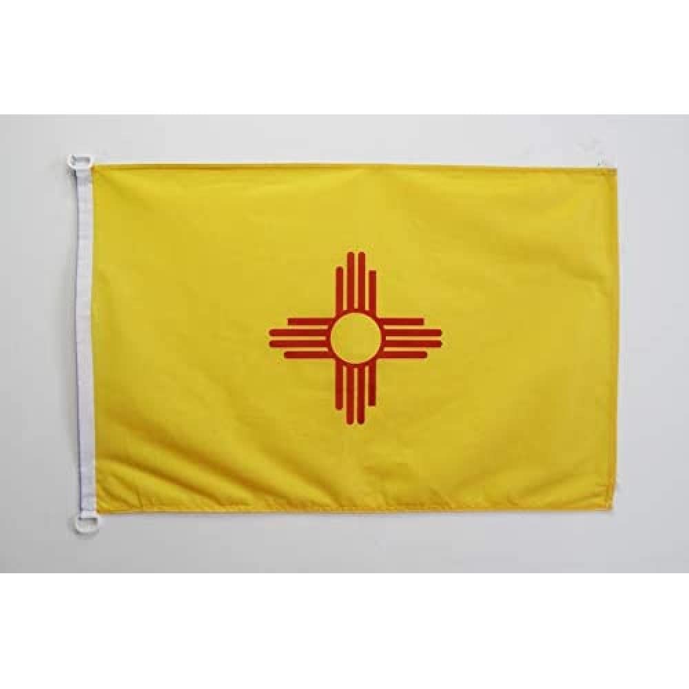 AZ FLAG New Mexico Nautical Flag 18'' x 12'', US state of Nouveau-Mexique flags 30 x 45 cm, Banner 12x18 in for boat — image 1
