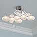 Lilypad Contemporary Modern Ceiling Light Semi-Flush Mount Fixture Chrome 19 1/4