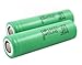 2 Samsung INR18650-25R 18650 2500mAh 3.6v Rechargeable Flat Top Batteries (Green)